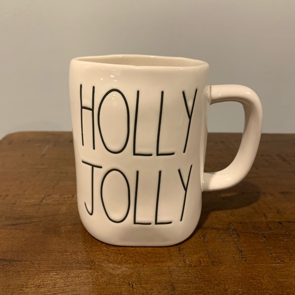 Rae Dunn HOLLY JOLLY Christmas Mug